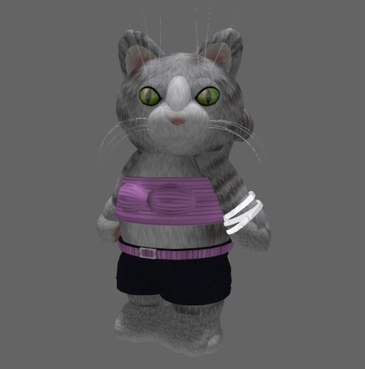 Tiny Pink Tube Top & Belted Booty Jean Shorts