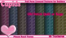 *Cupids Textures * 16 OLD PATCH QUILTS OR RUGS