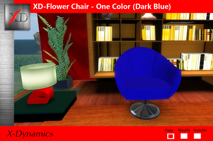 XD-Flower Chair -One Color - Dark Blue Boxed