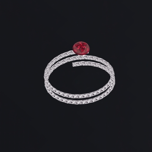 Crystal Twist Ruby Ring w/optional bling