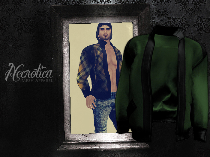 {N} - Men's Leather Jacket (Green)