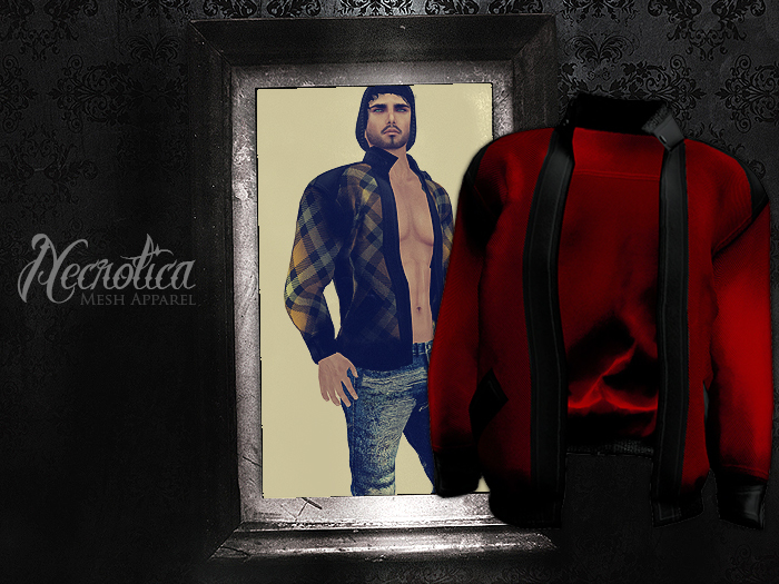 {N} - Men's Leather Jacket (Red)