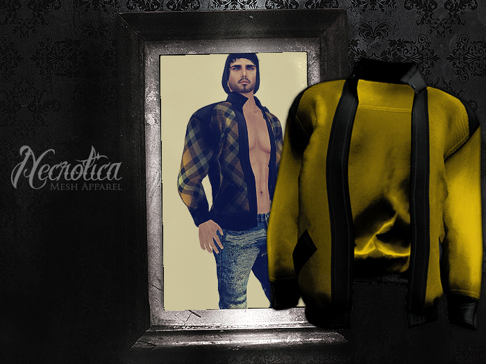 {N} - Men's Leather Jacket (Yellow)