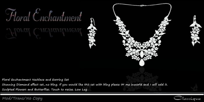 Floral Enchantment Necklace & Earring Set (Boxed)
