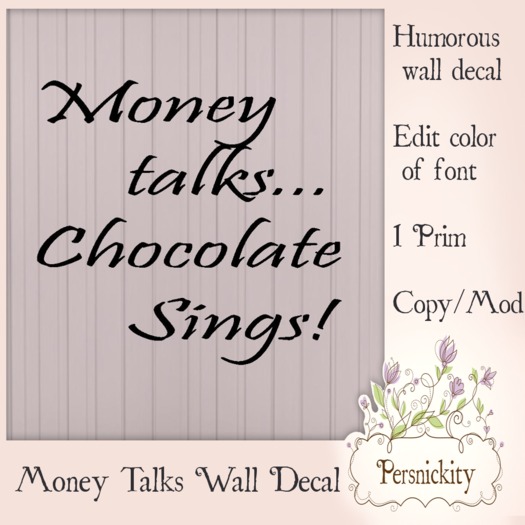 Money Talks Wall Decal Boxed