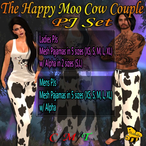 .:. The Happy Moo Couple PJ Set