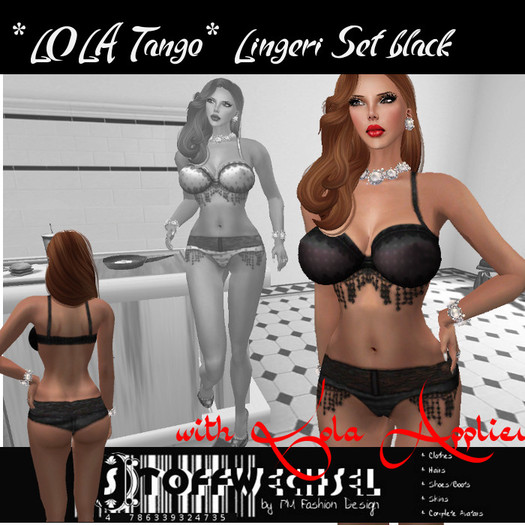 [Stoffwechsel] *LOLA Tango* Lingeri Set black