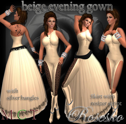 .:Rosesko:.beige evening gown