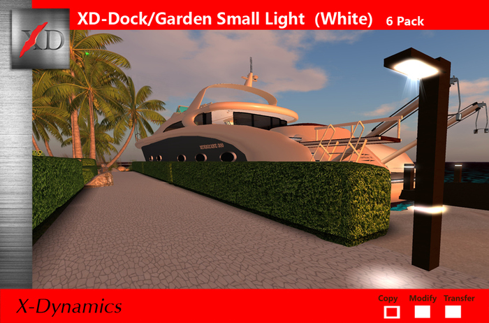 XD Modern Docks Pole Light - White Boxed - 6 Pack