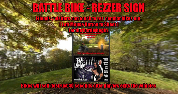 Battle Bike Rezzer Sign
