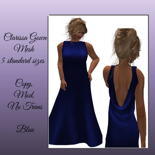 * PROMO * Clarissa Gown Blue