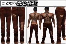 Tween Designs !!!...2 pair Dark Brown Jeans ripped and non ripped one