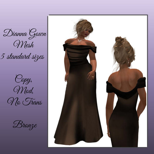 * PROMO * Dianna Gown  Bronze Boxed