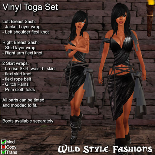 Vinyl Toga by Wild Style Fashions