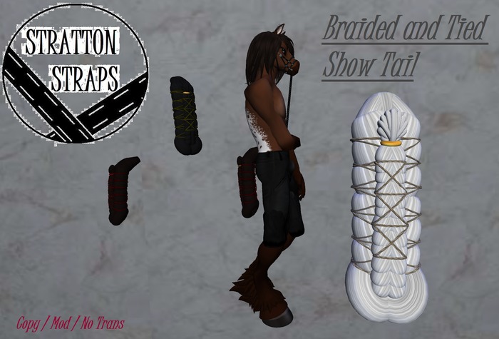 ~Stratton Straps~ Braided/Tied Show Tail (BOXED)