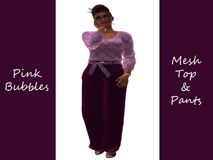 Pink Bubbles Mesh Outfit