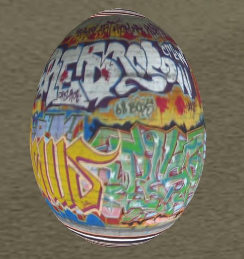 Sculpted Egg Graffiti 3
