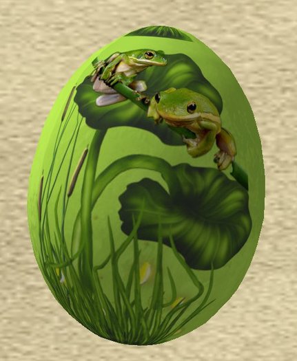 Sculpted Egg Frog 2