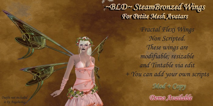 ~BLD~ SteamBronzed Wings *Petite* DEMO