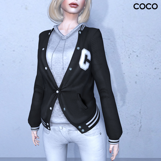 *COCO*_BaseballCardigan_Black