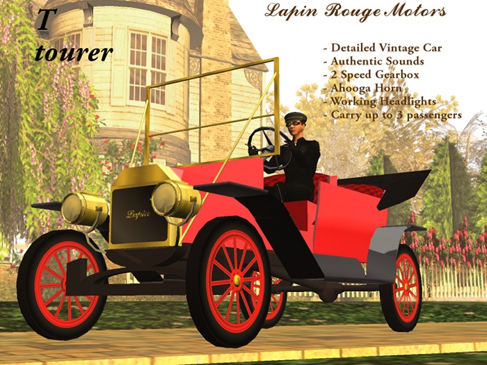 Lapin Rouge Motors tourer T (red & black), 1908