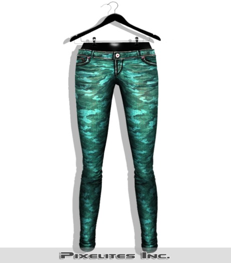 ::PL:: Camo Skinny Jeans (Mesh) - Azul