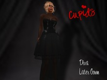 Diva Latex Gown  black