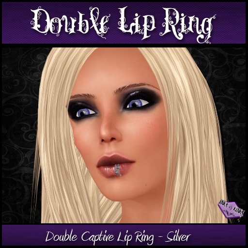 I&K Captive Lip Ring Dbl Silver