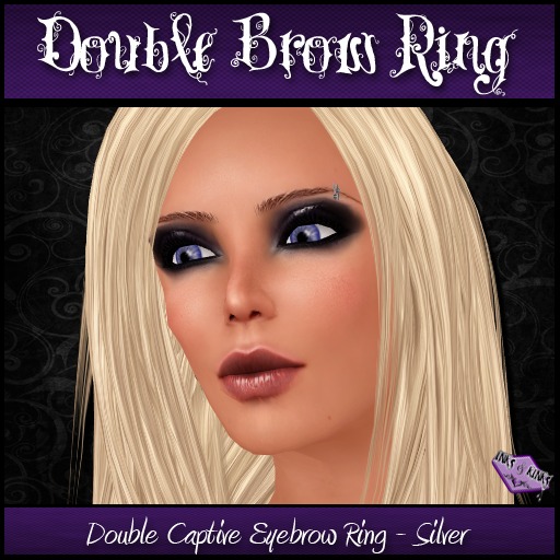 I&K Captive Eyebrow Rings Double Silver