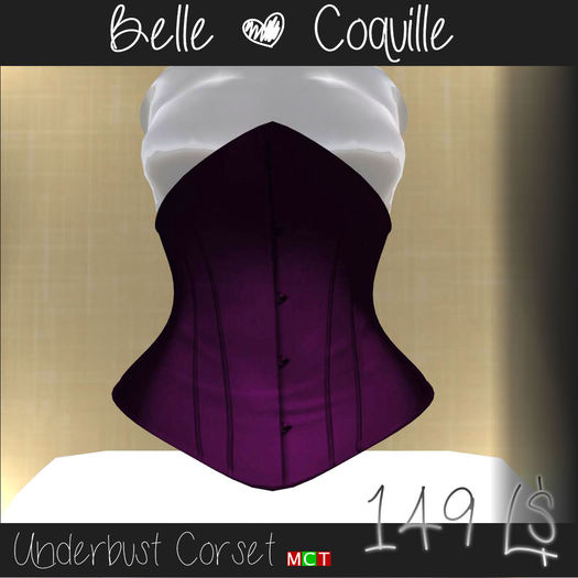 [Belle Coquille] Underbust Corset Violet