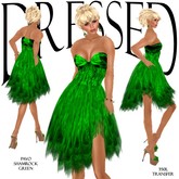 ::DBL:: Pavo Shamrock Green Dress & Earrings Reduced!!