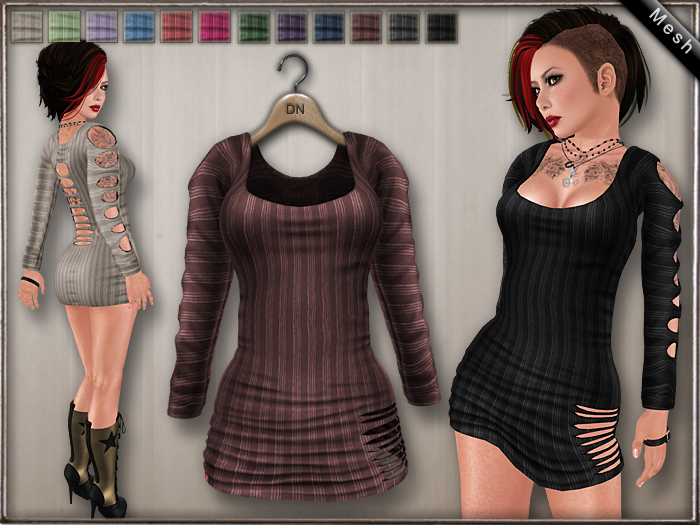 DN Mesh: Shredded Dress [DEMO]