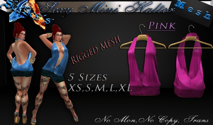*SoL!ce's* Sexy Mini Halter Dress RIGGED MESH!