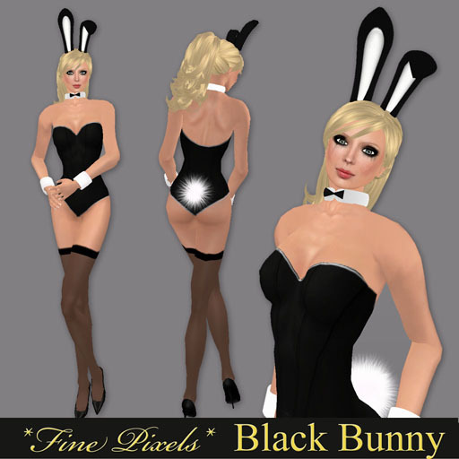 *Fine Pixels*  Bunny Girl (Black) SALE!