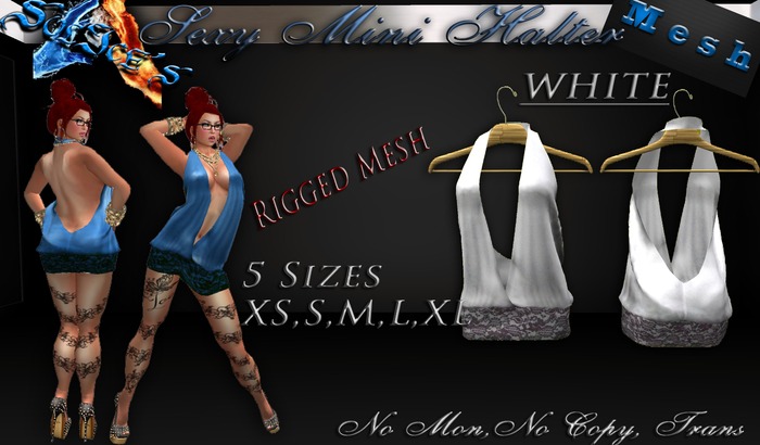*SoL!ce's* Sexy Mini Halter Dress RIGGED MESH!