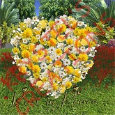 W20 Rest in Peace Yellow Floral Heart Wreath (Rezz Me)