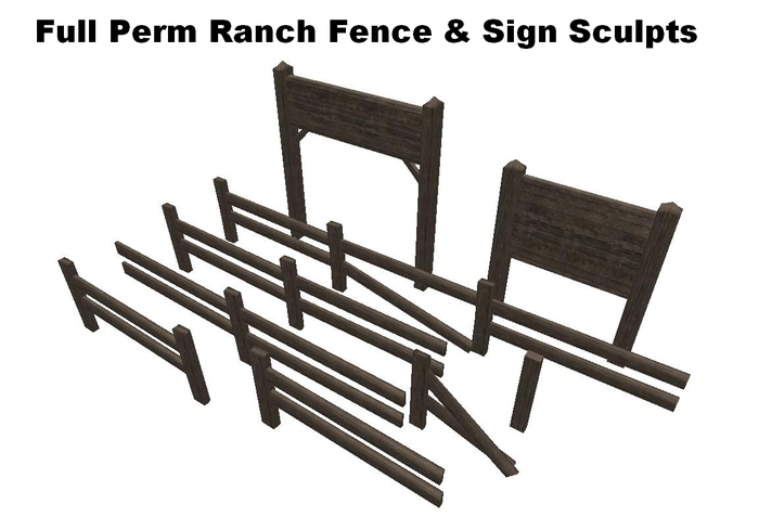 Full Perm Ranch Fence Kit Sculpts