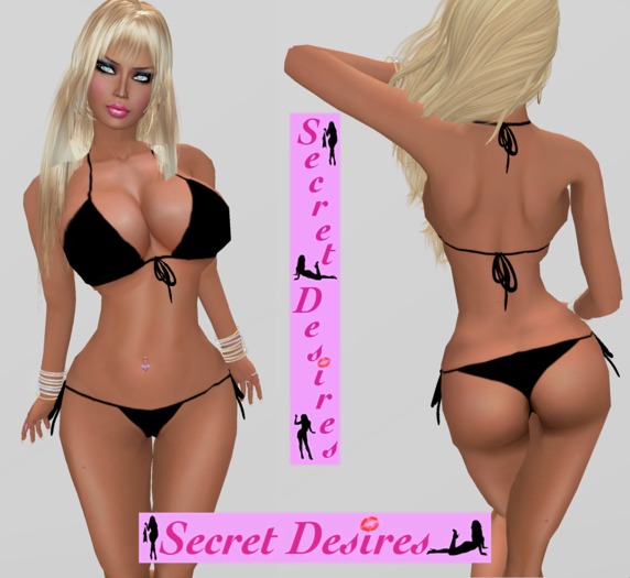 !Secret Desires! String Bikini - Black
