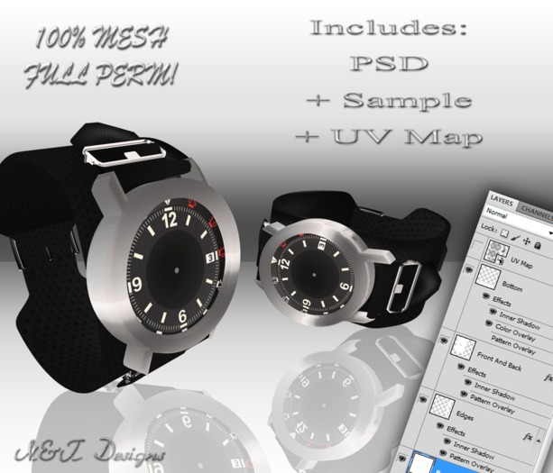 Watch Mesh Template FULL Permission  N&T Designs + PSD