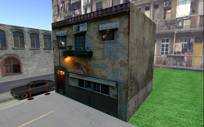 (Our Best Selling Building to Date!!)  #028 Weathered 2 Story Apartment -1 Prim Building by Kushinator