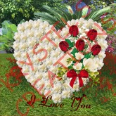 L58 I Love You White & Red Floral Heart (Rezz Me)