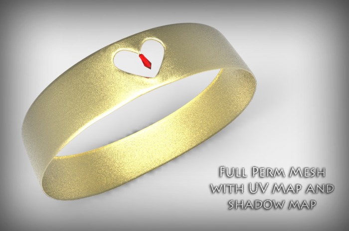 Full Perm Mesh Heart Bracelet