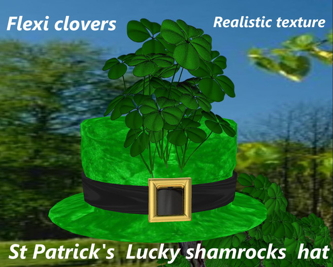 St Patrick's  Lucky shamrocks  hat