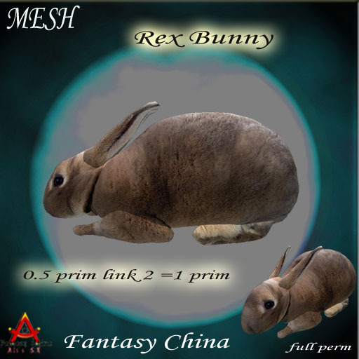 MESH Rex bunny FULL PERM  ONLY 0.5 PRIM 