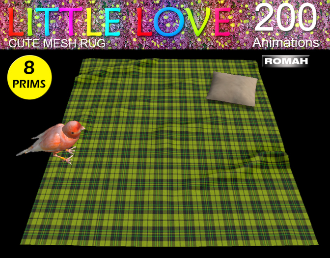 **R** LittleLove Mesh Rug *200 Anims* Green