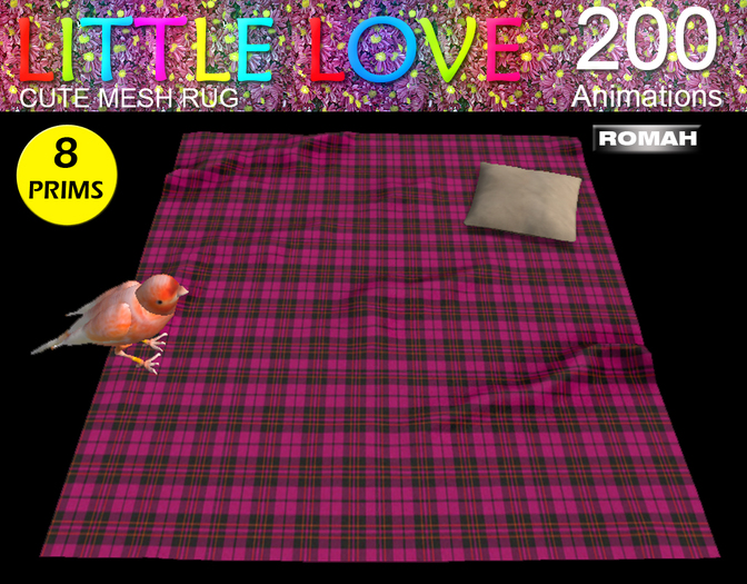 **R** LittleLove Mesh Rug *200 Anims* Pink