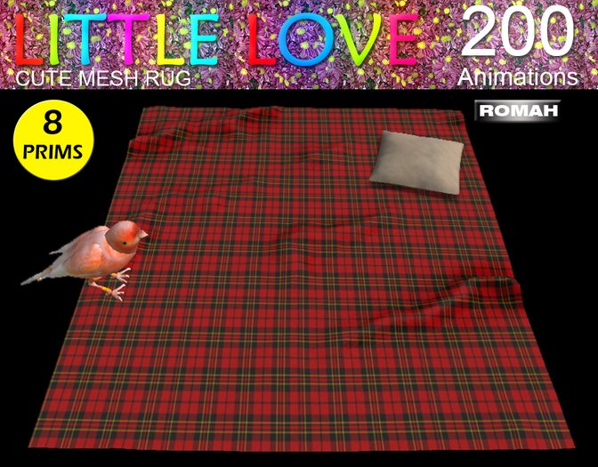 **R** LittleLove Mesh Rug *200 Anims* Red