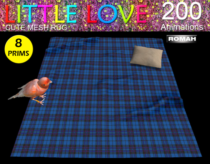 **R** LittleLove Mesh Rug *200 Anims* Blue