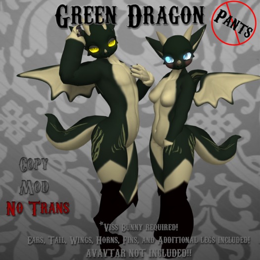 No Pants Mod Stand! Viss Dragon! Green