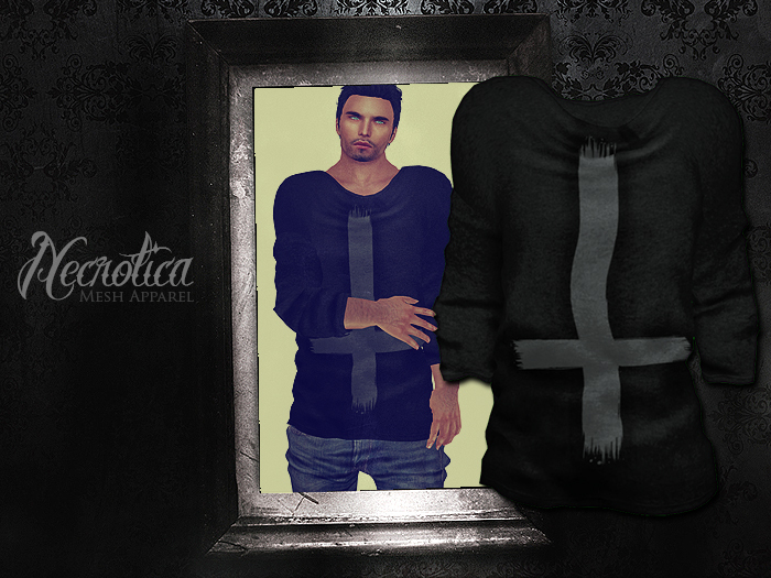 {N} - Loose Shirt (Cross Black)